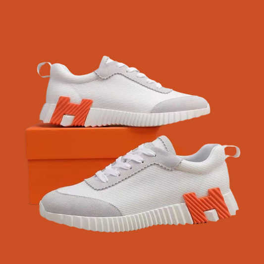 UNISEX SNEAKERS BNCG - Weiss/Weiss/Orange